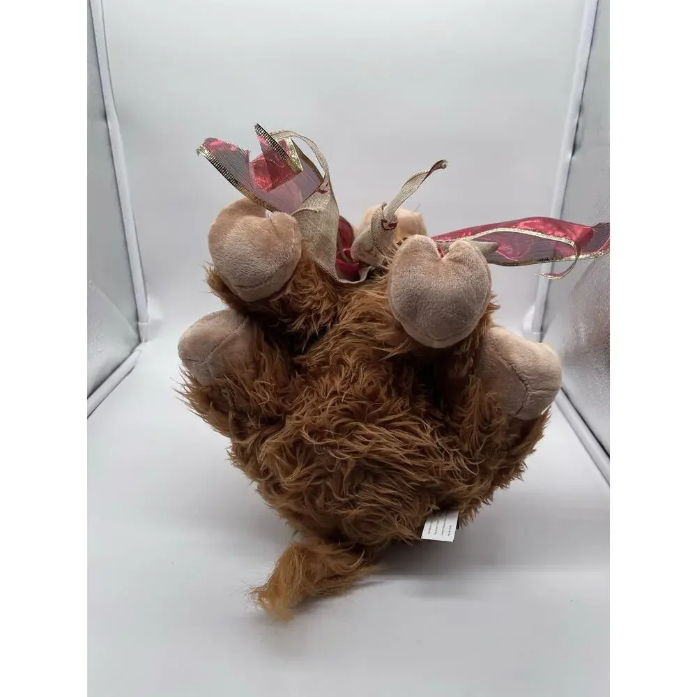 Multipet Highland Cow Plush Stuffed Dog Toy Squeaky Soft Plush 15”